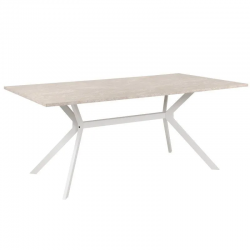 Söögilaud Onex 90x180 cm (liivakivi/valge)