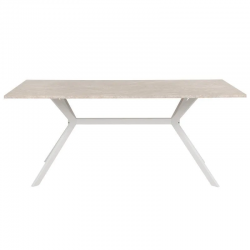 Söögilaud Onex 90x180 cm (liivakivi/valge)
