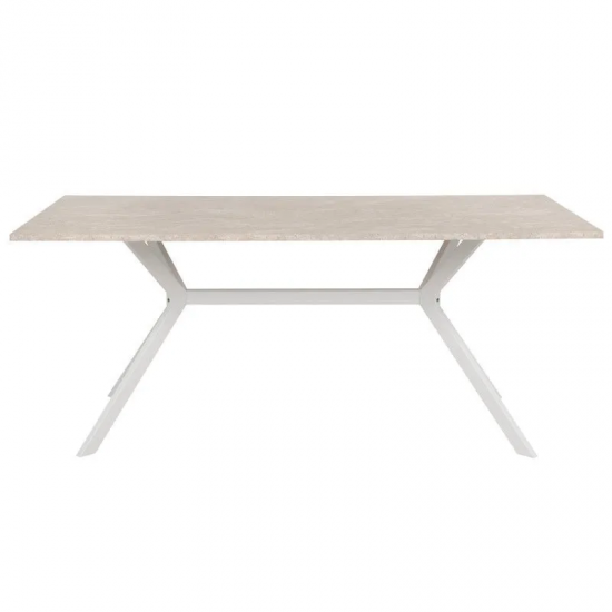Söögilaud Onex 90x180 cm (liivakivi/valge)