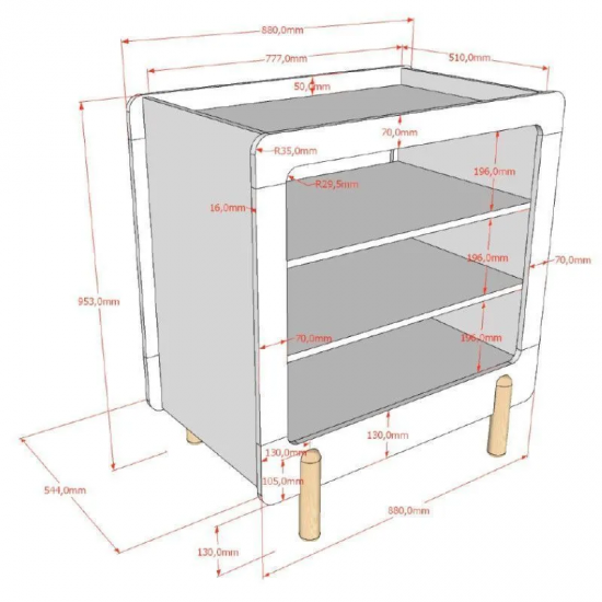 Vipack Mähkimisalus Smile 88x57 cm (valge)