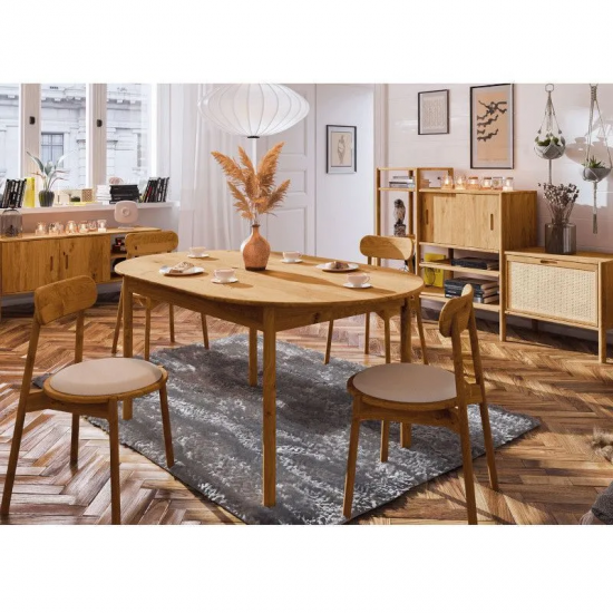 Söögilaud Rhett-Pl 160x90 cm (õlitatud tamm)