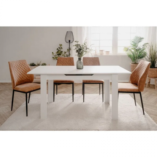 Pikendatav söögilaud Birmingham 125-165x80 cm (valge)