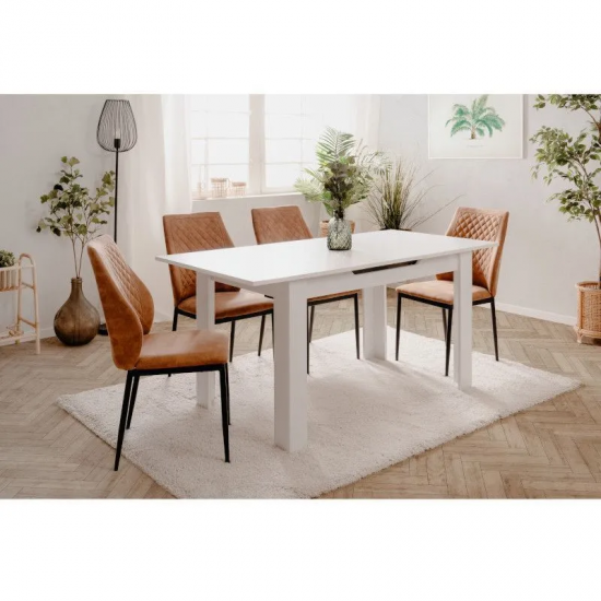 Pikendatav söögilaud Birmingham 125-165x80 cm (valge)