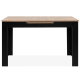 Pikendatav söögilaud Birmingham 125-165x80 cm (artisan tamm/must)
