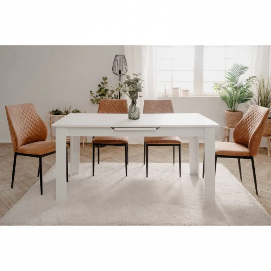 Pikendatav söögilaud Birmingham 160-200x80 cm (valge)