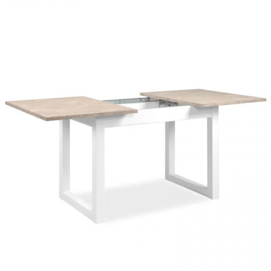 Pikendatav söögilaud Houston 160-200x90 cm (liivakivi/valge)