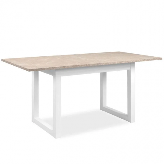 Pikendatav söögilaud Houston 160-200x90 cm (liivakivi/valge)
