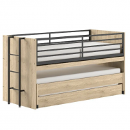 Vipack Narivoodi+laud Sam 90x200 cm (tamm/must)