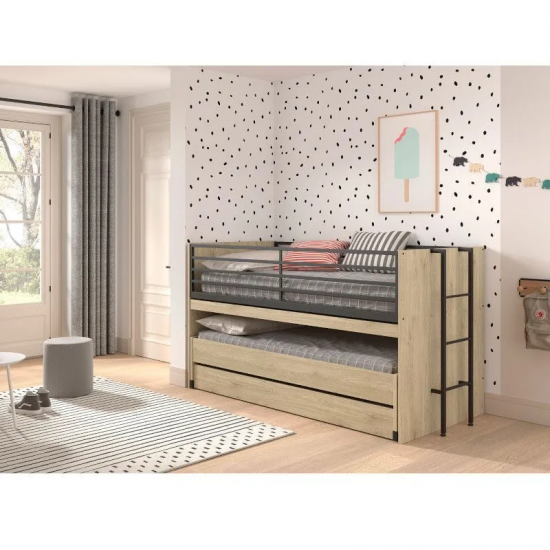 Vipack Narivoodi+laud Sam 90x200 cm (tamm/must)