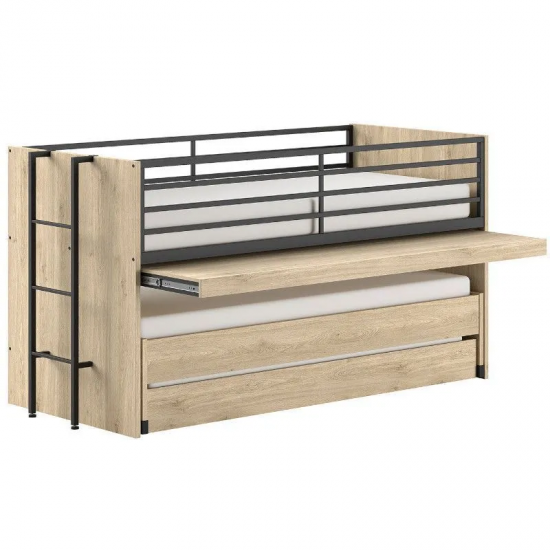 Vipack Narivoodi+laud Sam 90x200 cm (tamm/must)