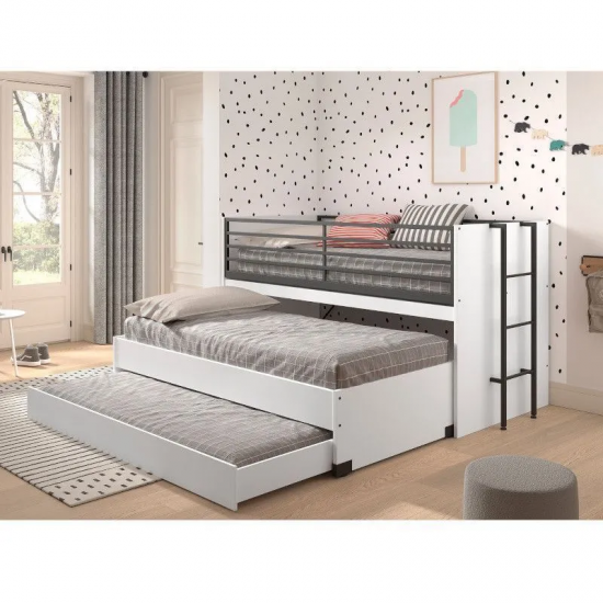 Vipack Narivoodi+laud Sam 90x200 cm (valge/must)