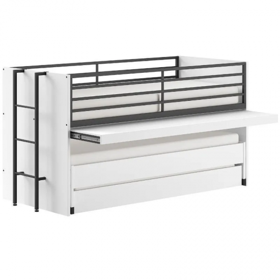 Vipack Narivoodi+laud Sam 90x200 cm (valge/must)