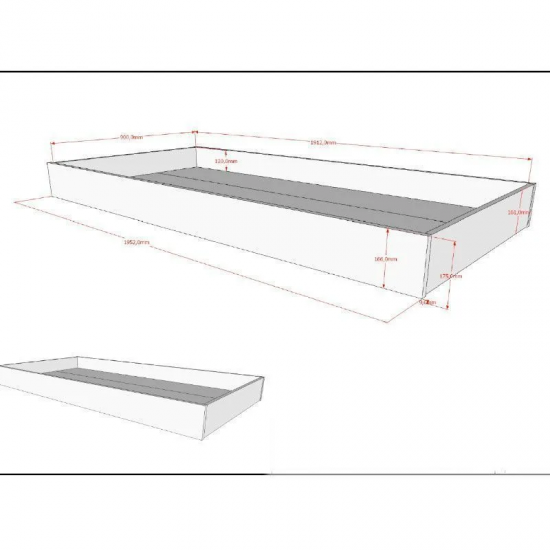 Vipack Voodialune sahtel Forrest (valge pöök)