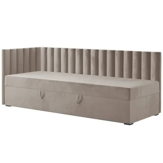 Pesukastiga voodi Klaus vasak 90x200 cm (taupe)