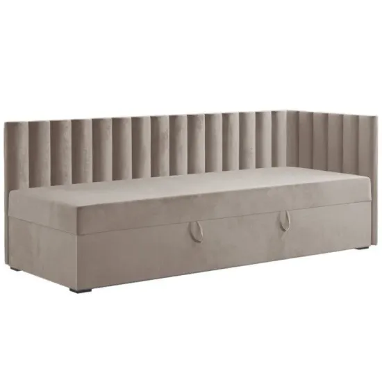 Pesukastiga voodi Klaus parem 90x200 cm (taupe)