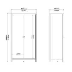 Riidekapp Madrid 2u (hickory)