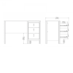 Kirjutuslaud Madrid 3s (hickory)