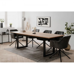 Pikendatav söögilaud Denver 90x200/240 cm (antrasiit/artisan tamm)