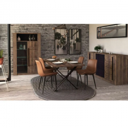 Söögilaud Monaco 180x90 cm (saloon tamm/must)