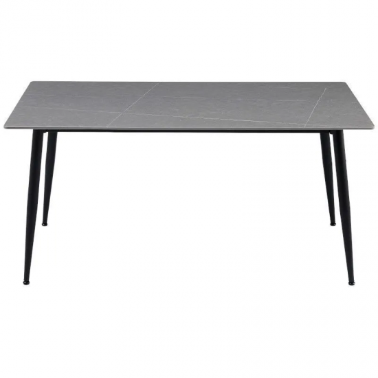 Söögilaud Stones 140x80 cm (hall/must)