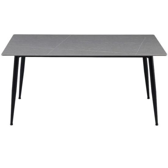 Söögilaud Stones 140x80 cm (hall/must)