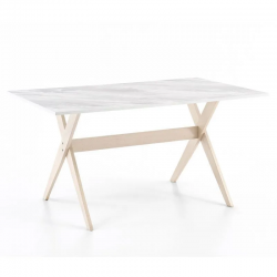 Söögilaud Sorrento 150x90 cm (marmor/valge pöök)