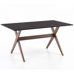 Söögilaud Sorrento 150x90 cm (marmor/hele wenge)