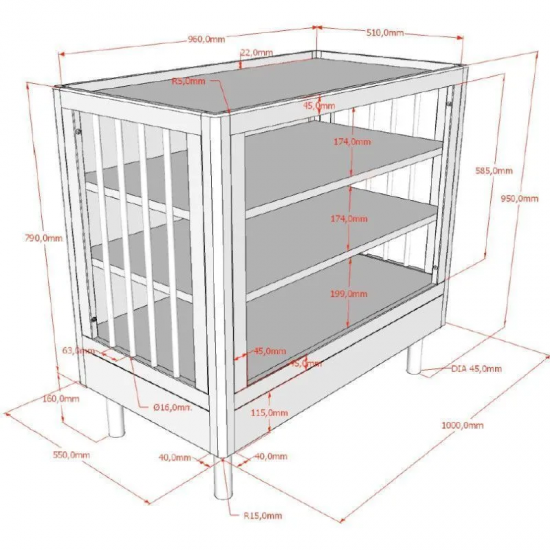 Vipack Mähkimisalus Forrest (õlitatud tamm)