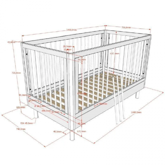 Vipack Beebivoodi Forrest 70x140 cm (õlitatud tamm)