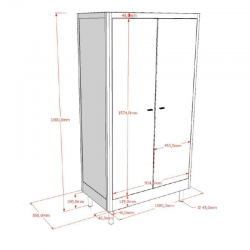Vipack Riidekapp Forrest 2u (valge)