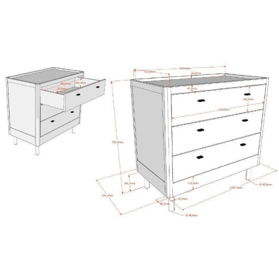 Vipack Kummut Forrest 3s (õlitatud tamm)