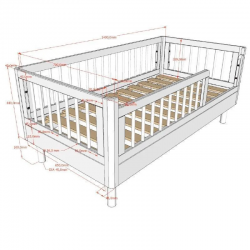 Vipack Väikelapse voodi Forrest 70x140 cm (õlitatud tamm)