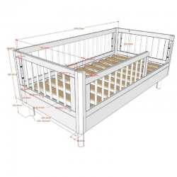 Vipack Väikelapse voodi Forrest 70x140 cm (valge)