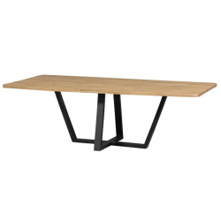 WOOOD söögilaud Combi Tablo 100x240 cm (tamm/must)