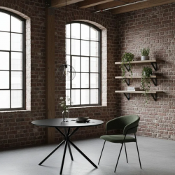 Söögilaud Bevel D120 (must)