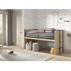 Vipack Kõrge voodi Sam 90x200 cm (tamm)