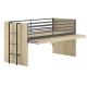 Vipack Kõrge voodi Sam 90x200 cm (tamm)