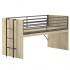 Vipack Kõrge voodi Sam 90x200 cm (tamm)
