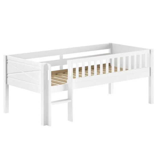 Vipack Poolkõrge voodi Scott 90x200 cm (valge)