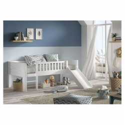 Vipack Kõrge voodi+liumägi Scott 90x200 cm (valge)