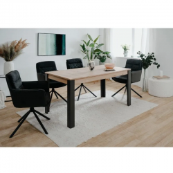 Pikendatav söögilaud Tolosa 80x150/200 cm (artisan tamm/must)