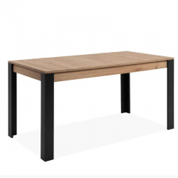 Pikendatav söögilaud Tolosa 80x150/200 cm (artisan tamm/must)