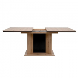 Pikendatav söögilaud Novara 90x160/200 cm (artisan tamm/must)