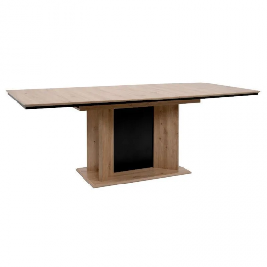 Pikendatav söögilaud Novara 90x160/200 cm (artisan tamm/must)