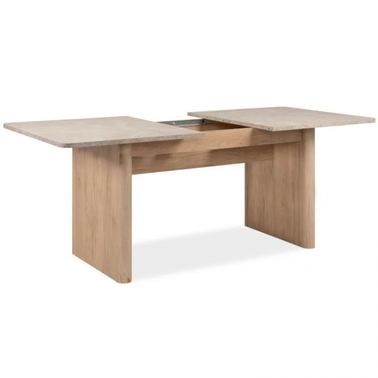 Pikendatav söögilaud Saila 90x160/200 cm (hickory tamm/liivakivi)