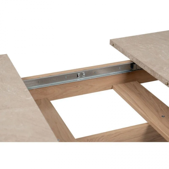 Pikendatav söögilaud Saila 90x160/200 cm (hickory tamm/liivakivi)