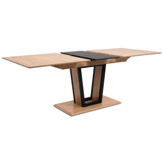 Pikendatav söögilaud Soria 90x160/200 cm (artisan tamm/must)