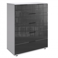 Kummut Easy Plus Black C 2+4s (valge/hall klaas)