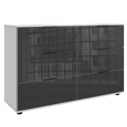 Kummut Easy Plus Black C 6s (valge/hall klaas) Kummut Easy Plus Black C 6s (valge/hall klaas)