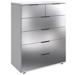 Kummut Easy Plus Black C 2+4s (valge/peegel) Kummut Easy Plus Black C 2+4s (valge/peegel)